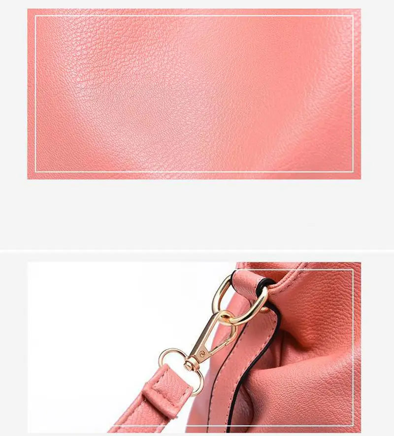 Pink textured pu leather women totes bag with high capacity and gold-tone metal hardware for shoulder use