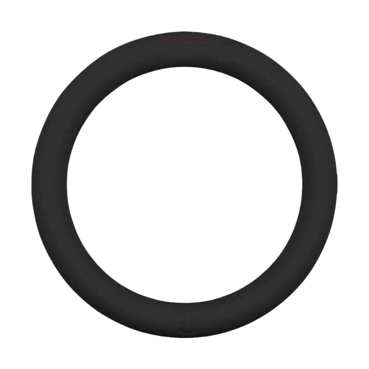 Black rubber o-ring featured on the 5lb weighted fitness ring for pilates and strength training use