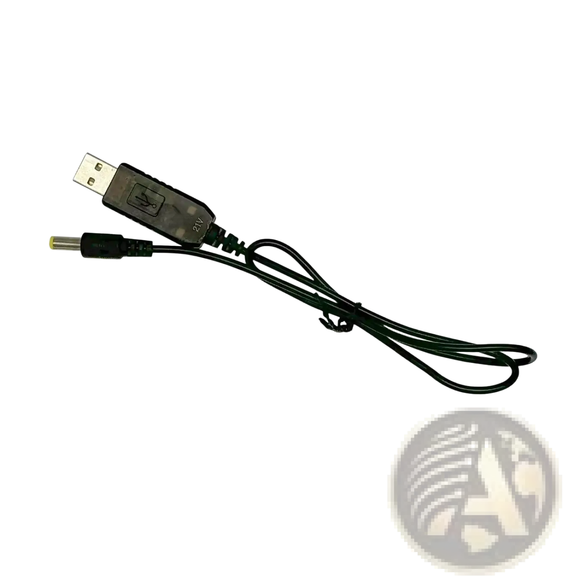 Black usb-to-dc power adapter cable 5v to 21v boost charging cable with 2a rating for efficient power conversion