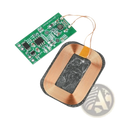 5w wireless charging receiver module featuring a green circuit board and copper coil for 3.7v battery charging