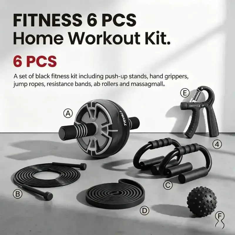 Black ab roller wheel set with silver accents by tryall featuring real time tracking for effective workouts
