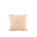 Cream-colored plush faux fur 60x60cm cushion cover with soft textured surface in solid teddy velvet pillowcase design