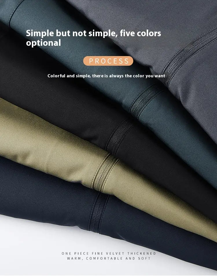 stacked neatly, these five color options of men casual jacket lightweight outdoor windbreaker feature one-piece design made from fine velvet thickened fabric offering warmth softness and comfort.
