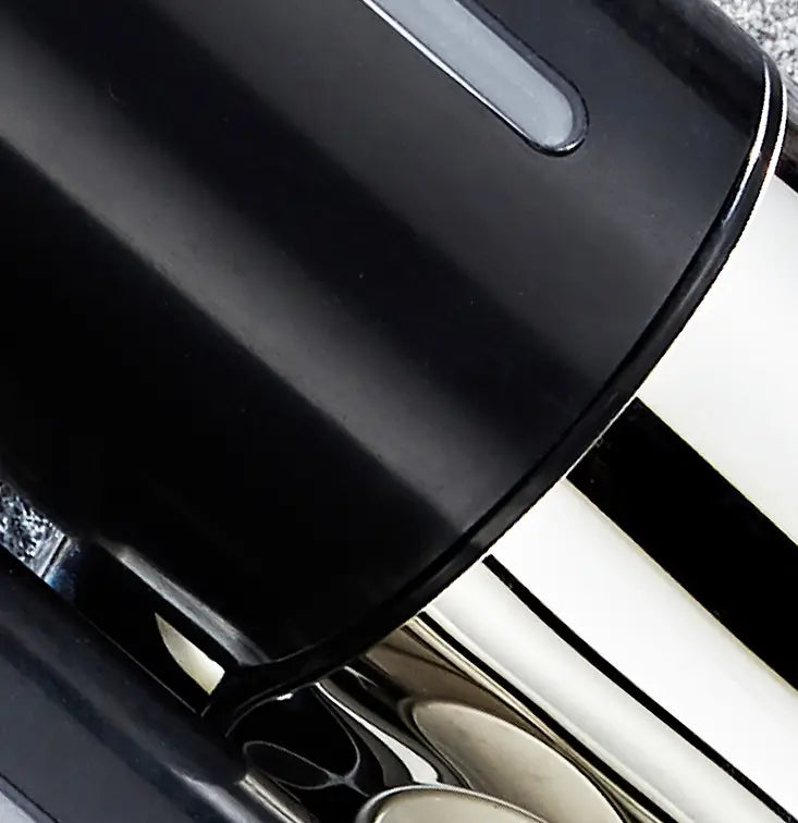 black glossy plastic lid with a silver metallic accent strip for wall mounted chrome abs soap dispenser pump