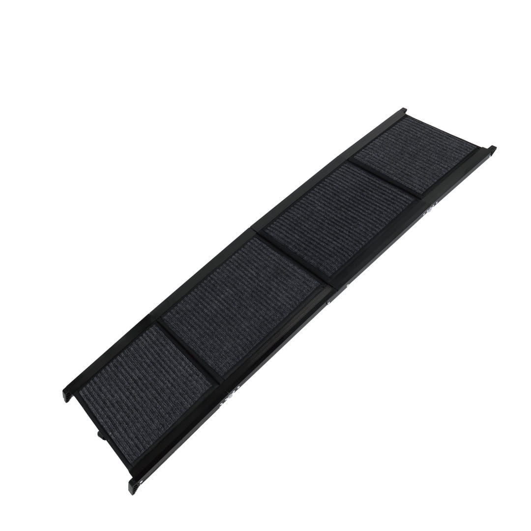 Rampe portative noire pour chien, surface texturée antidérapante et conception pliable, pour voiture, SUV et camion, supportant jusqu’à 113 kg (250 lb)