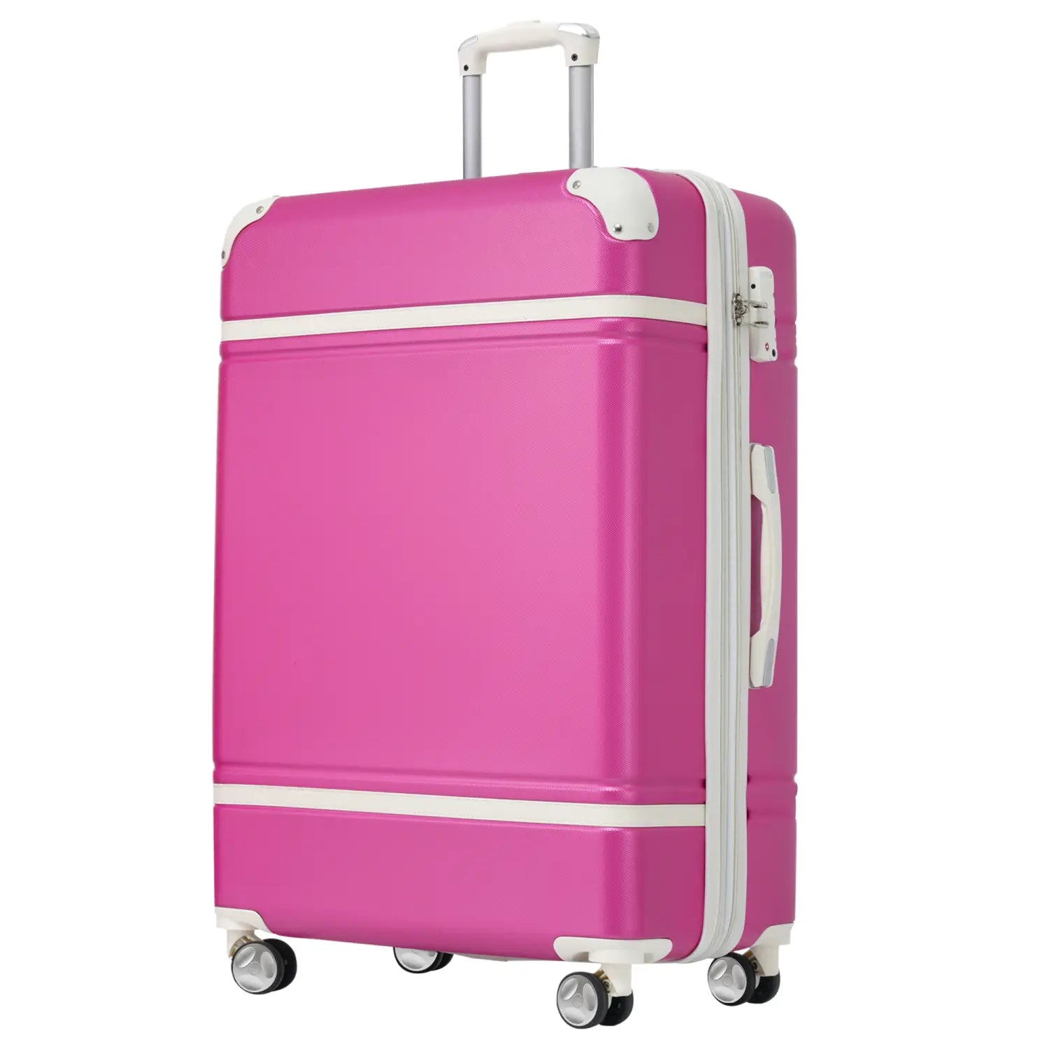 Hardshell Luggage Sets with Bags Lightweight Suitcase Double Spinner Wheels with Tsa Lock,single Vintage Luggage 24