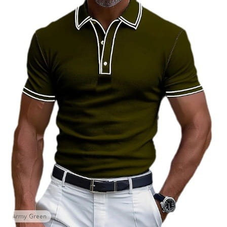 Men’s Business Casual Modal Polo Shirt with Contrast Trim