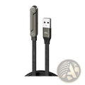 A sleek black braided 65w usb c fast charging cable with magnetic connector and phone holder for efficient power delivery