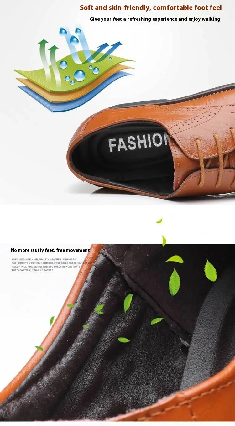 Men’s formal lace up plus size navy blue leather oxford shoe with polished finish and subtle brogue detailing.