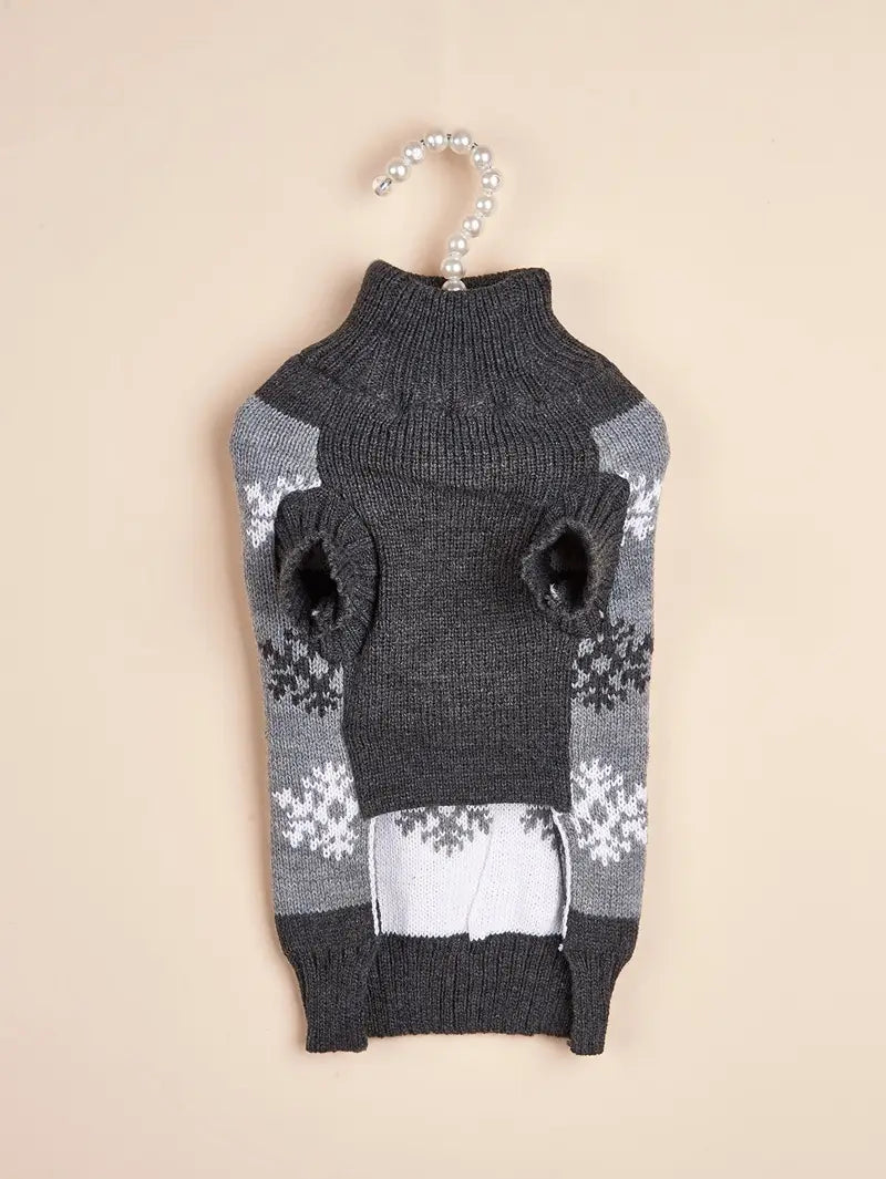 Suéter de Navidad para Perro Copo de Nieve Ropa de Invierno para Mascotas