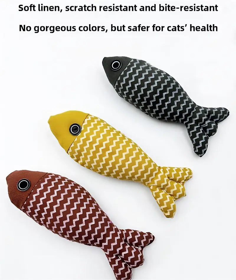 Catnip Fish Toy for Cats of All Ages 3 Colors