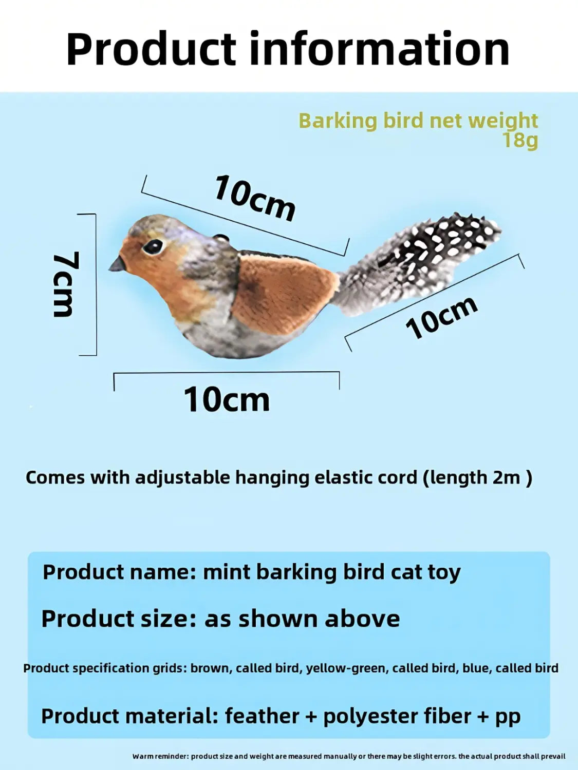 Bird Sound Pet Toy Durable Anti Anxiety Relief