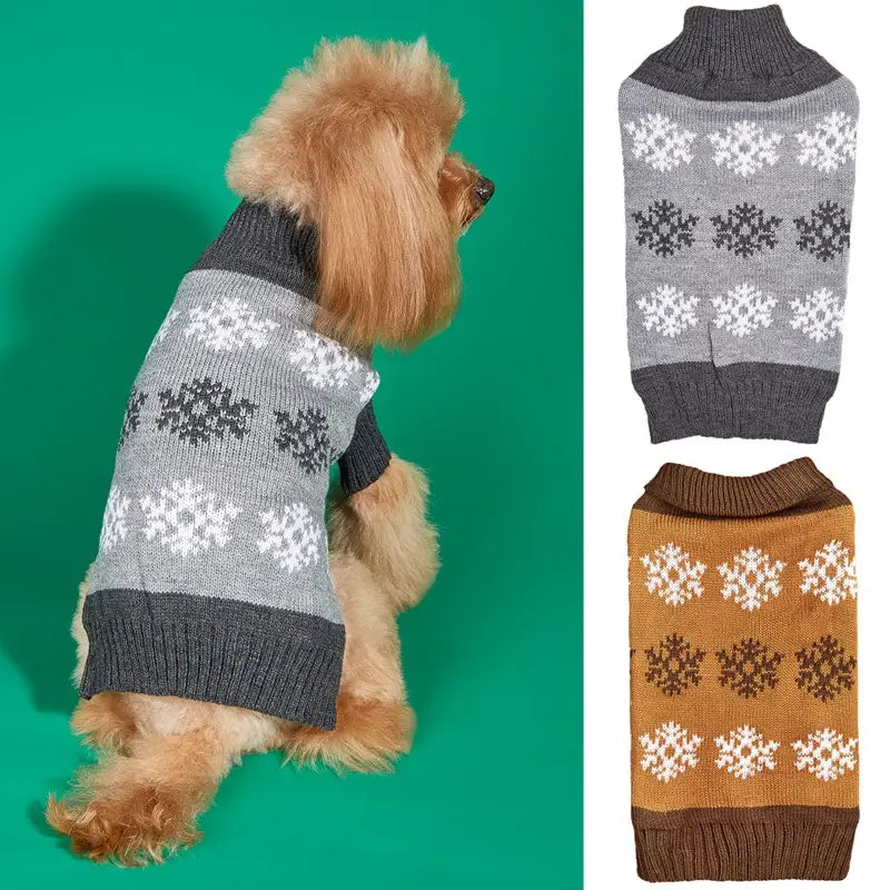 Suéter de Navidad para Perro Copo de Nieve Ropa de Invierno para Mascotas