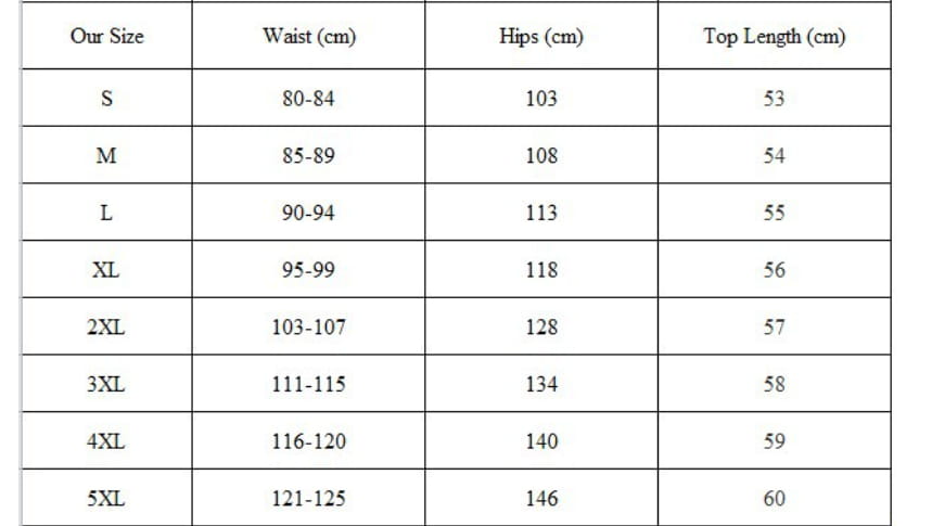 Guide des tailles pour les bermudas cargo pour hommes à poches multiples avec ceinture, indiquant les mesures en centimètres pour les tailles allant de S à 5XL.
