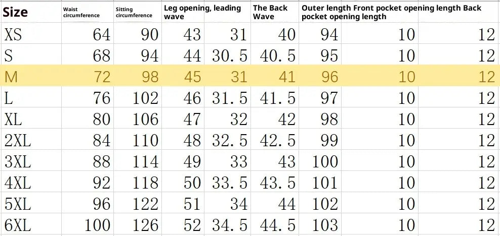 The image displays a size chart in centimeters for high waist wide leg denim jeans available in sizes from xs to 6xl.