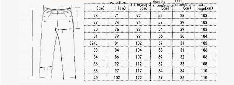 A pair of men’s slim fit bandana patch light wash distressed jeans with a straight-leg cut, classic five-pocket design, button fly, and detailed size chart.