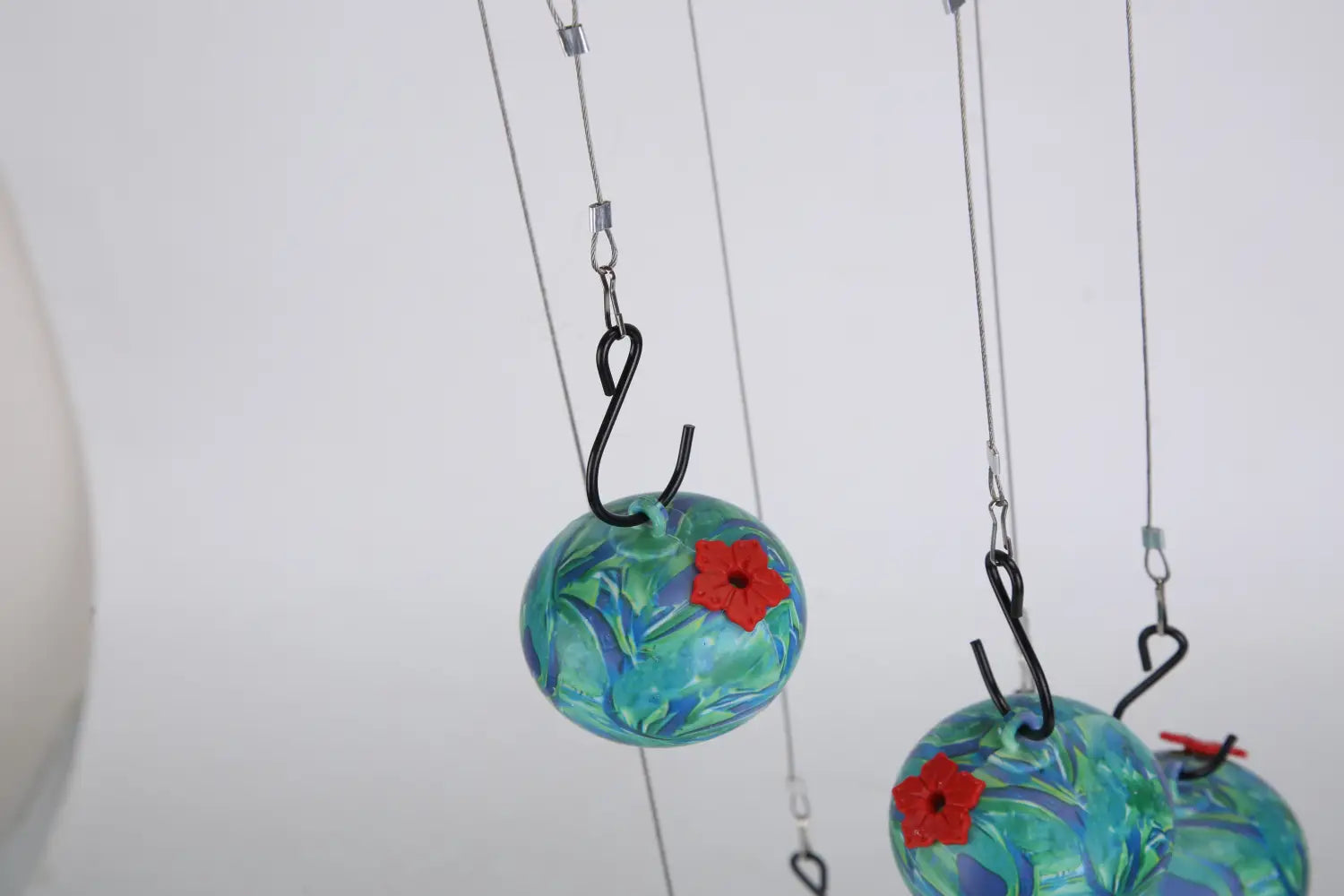 Comedero para Colibrí con Carillón de Viento para Exterior, Decoración Colgante