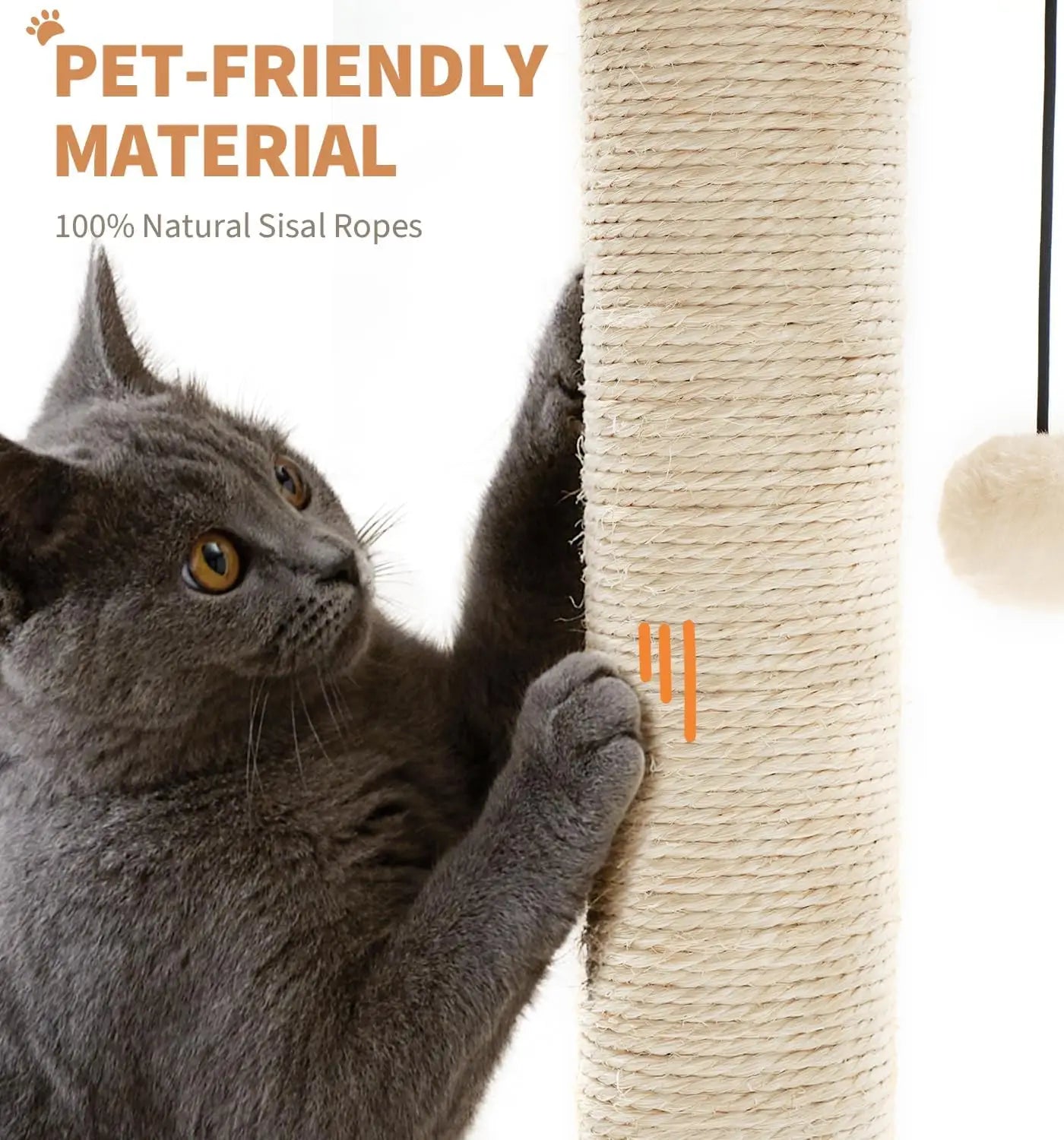 Cat Scratching Post with 3 Tier Track Toy and Sisal Pole