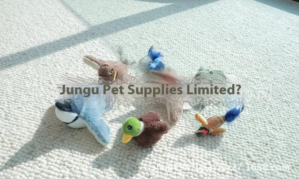 blue and white plush shark toy featuring an interactive automatic sounding function designed as a bird cat toy