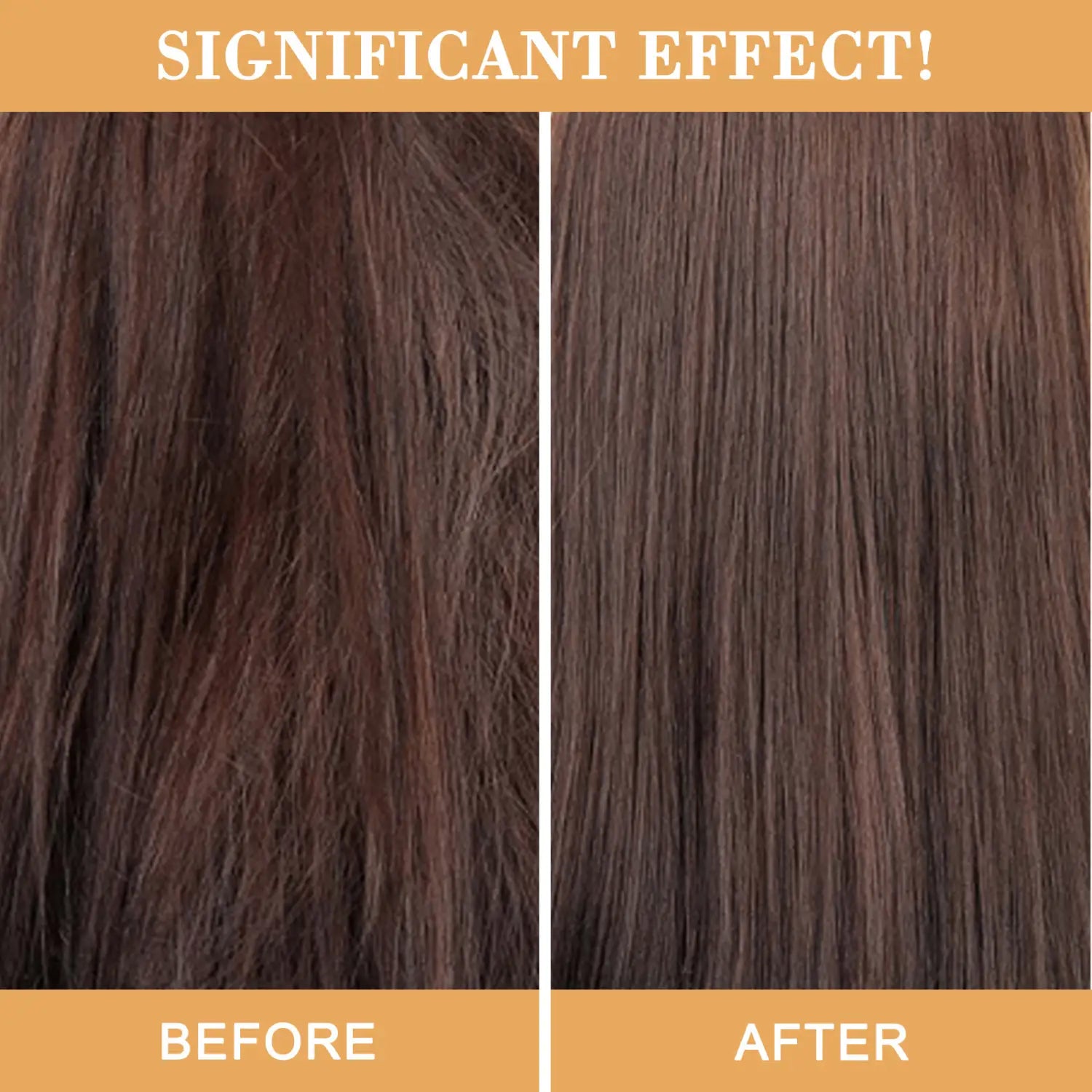 smooth deep brown hair with a sleek and shiny finish styled using silkening mist hair spray oil control 100ml.