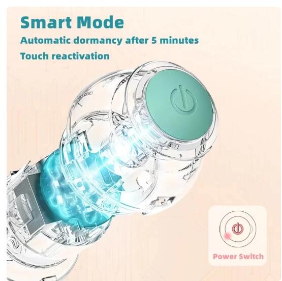 Interactive Rolling Cat Ball Electric Motion Toy Silicone