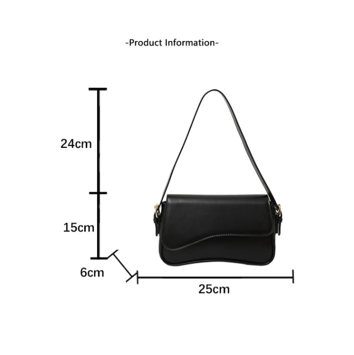 Black leather shoulder bag with a sleek minimalist design and gold-tone hardware perfect as a leather messenger bag minimalist crossbody organ bag.