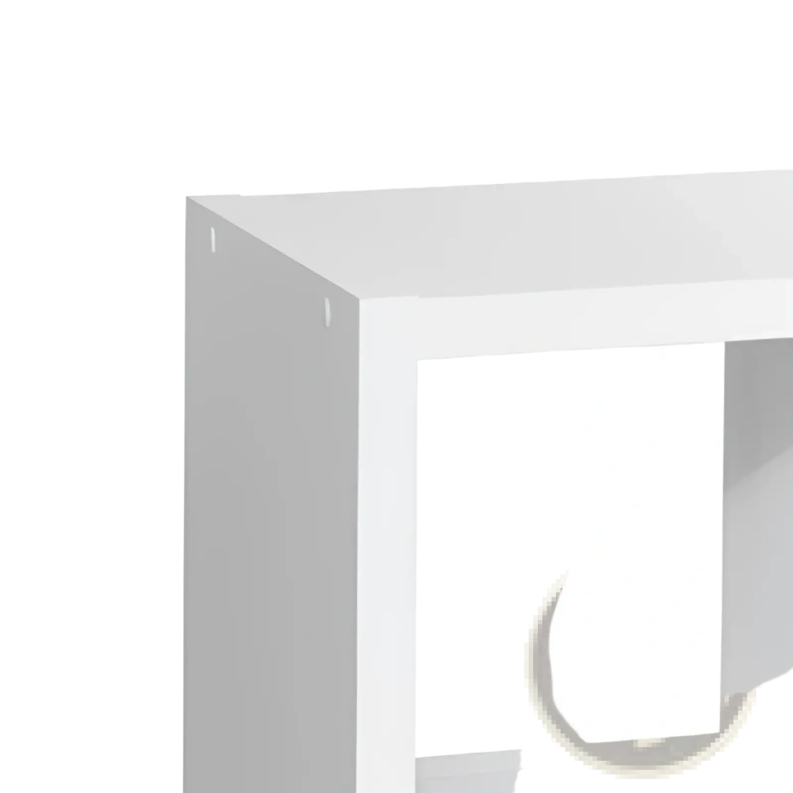 White cube shaped shelf with minimalist design and smooth edges in 8 cube white bookshelf organizer for home and office