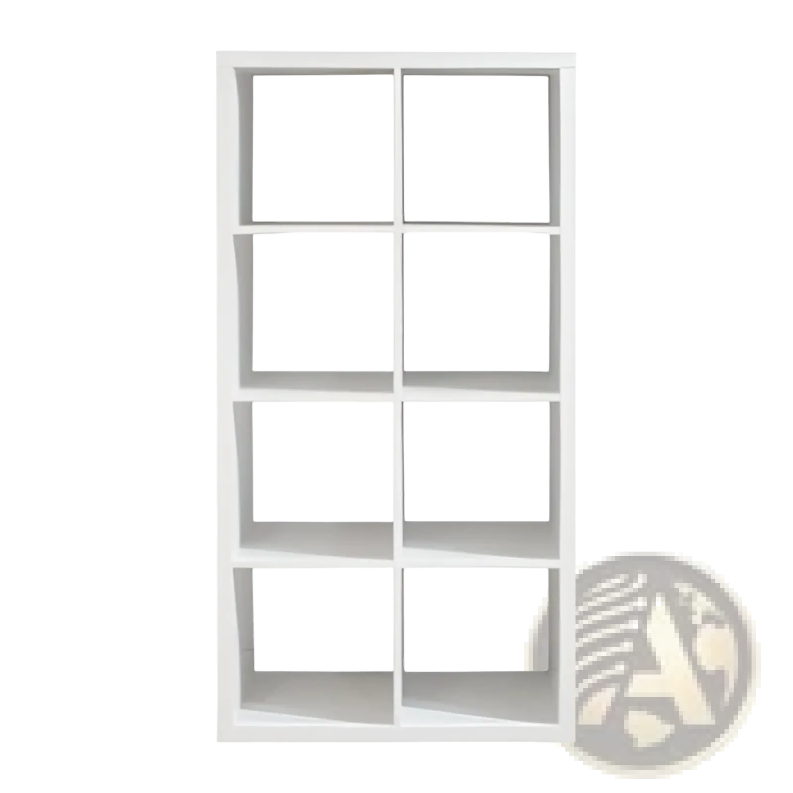 White cube shelving unit with minimalist design and clean lines in 8 cube white bookshelf organizer for home and office