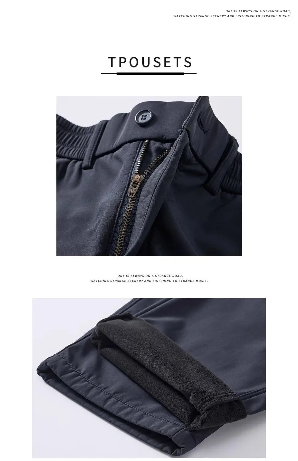 Herren-Cargohose im japanischen Retro-Stil mit weitem Bein in Schwarz aus Nylon mit Reißverschluss vorne und elastischem Bund.