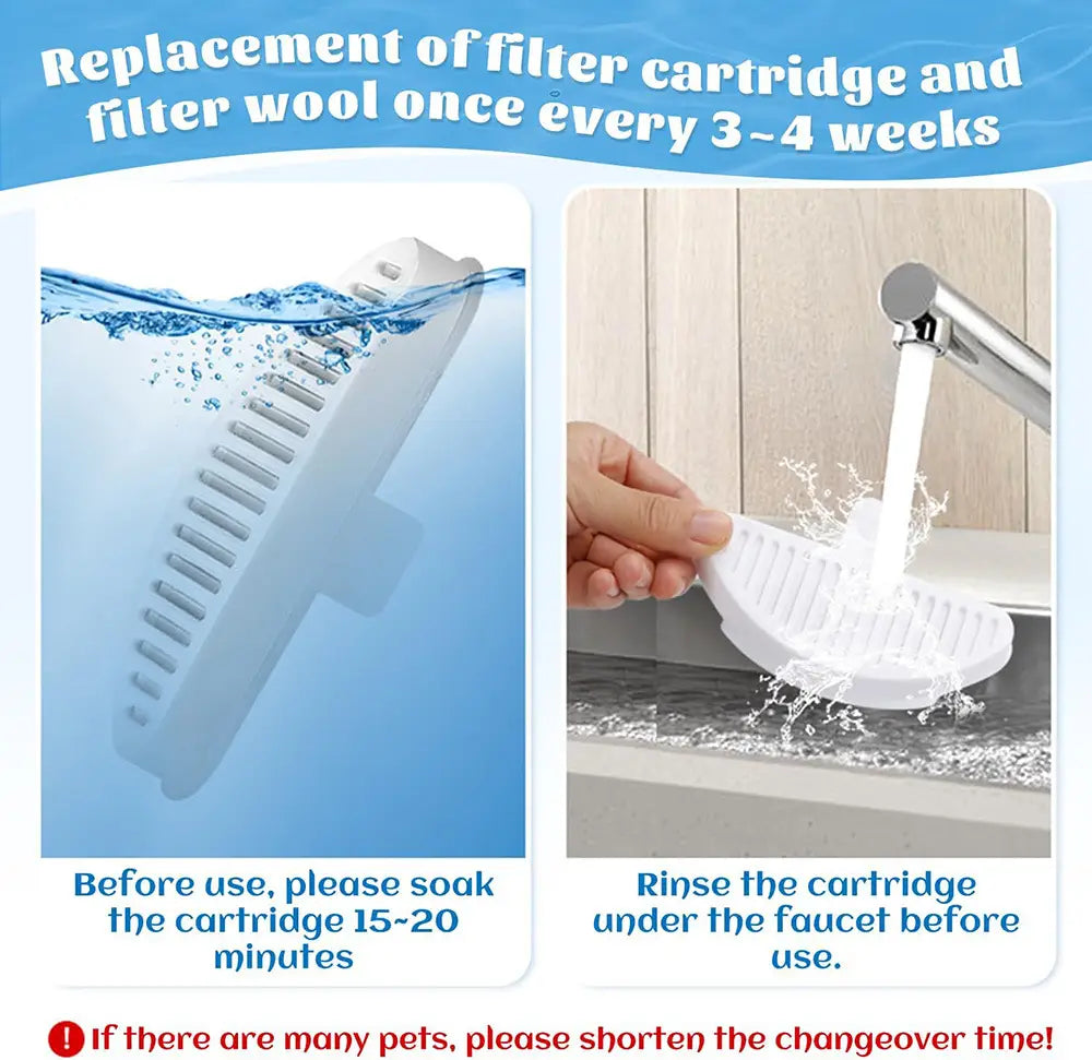 cartouche de filtre en plastique blanc à conception à fentes, réalisée dans un matériau durable pour le filtre de remplacement pour fontaine pour animaux de compagnie et le kit de tampons en coton, utilisée pour la filtration de l’eau.