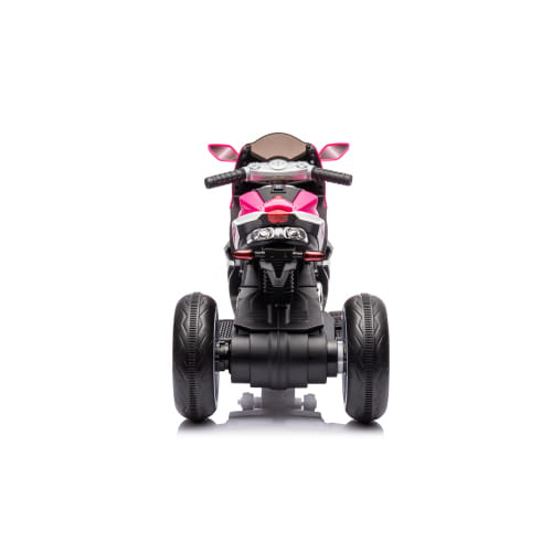 Black and pink electric tricycle motorcycle toy featuring a sleek sporty design for kids with 6v power in the 6v kids electric ride on motorcycle red product range.