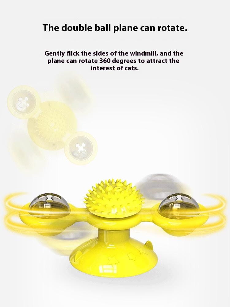 Interactive Windmill Cat Toy Set with Led Light Ball
