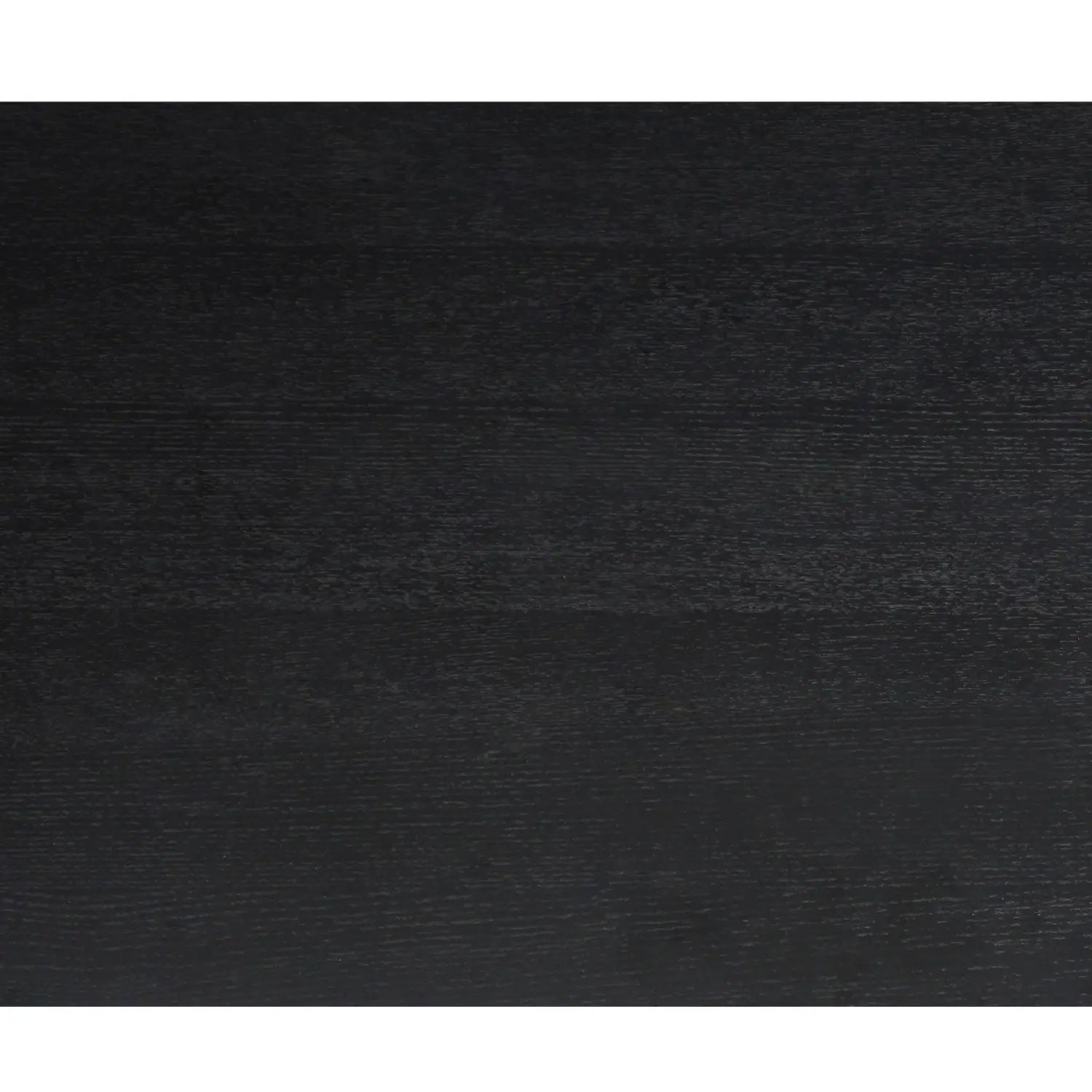 Black console table 58 inch modern wood entryway accent with a black matte-finished wooden surface and subtle grain texture.