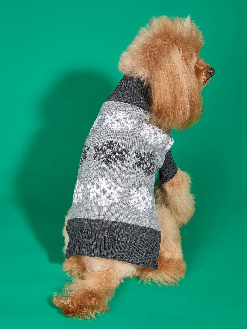 Suéter de Navidad para Perro Copo de Nieve Ropa de Invierno para Mascotas