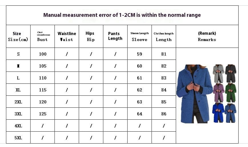 blue woolen coat for women with classic collar and button closure available in multiple colors including gray black green purple and navy for winter use