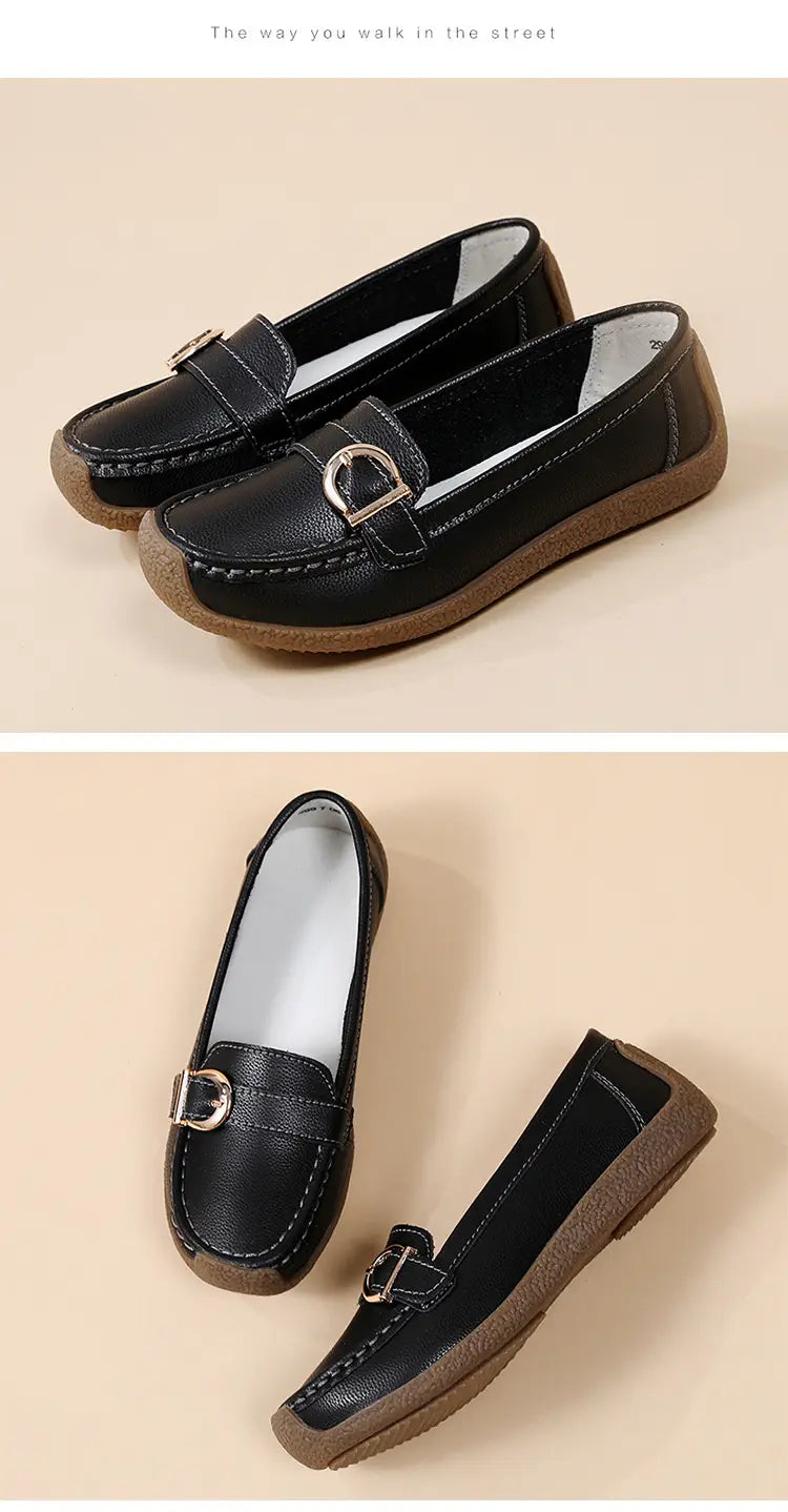 Women’s Soft Flat Loafers with Comfortable Beef Tendon Sole