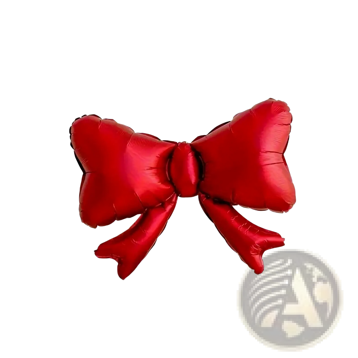 A shiny red metallic bow balloon from an 8pcs set for wedding birthday bachelorette and valentine’s day decorations