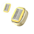 Yellow and white electric 9-layer razor replacement blade head with sleek design and multiple silver blades for precise shaving