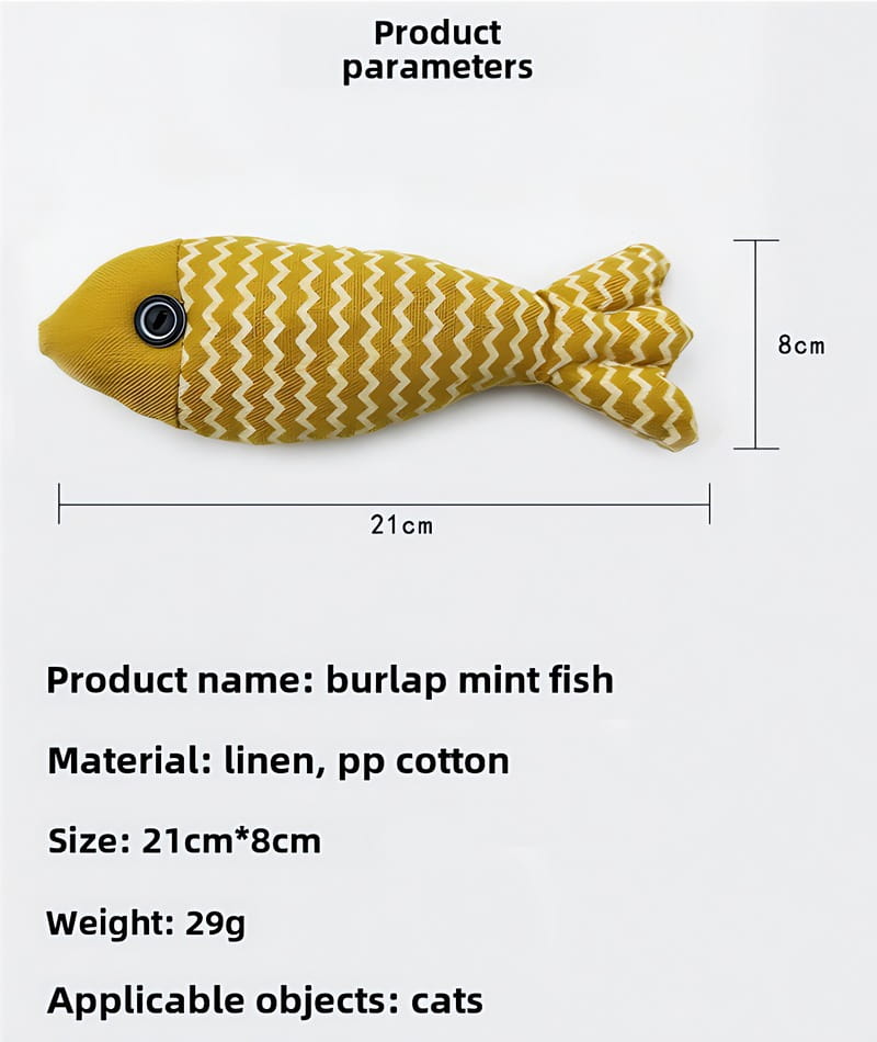Catnip Fish Toy for Cats of All Ages 3 Colors