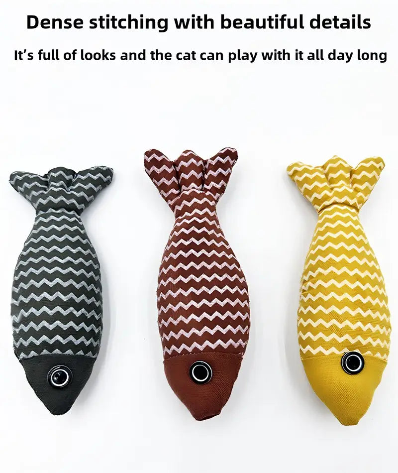 Catnip Fish Toy for Cats of All Ages 3 Colors