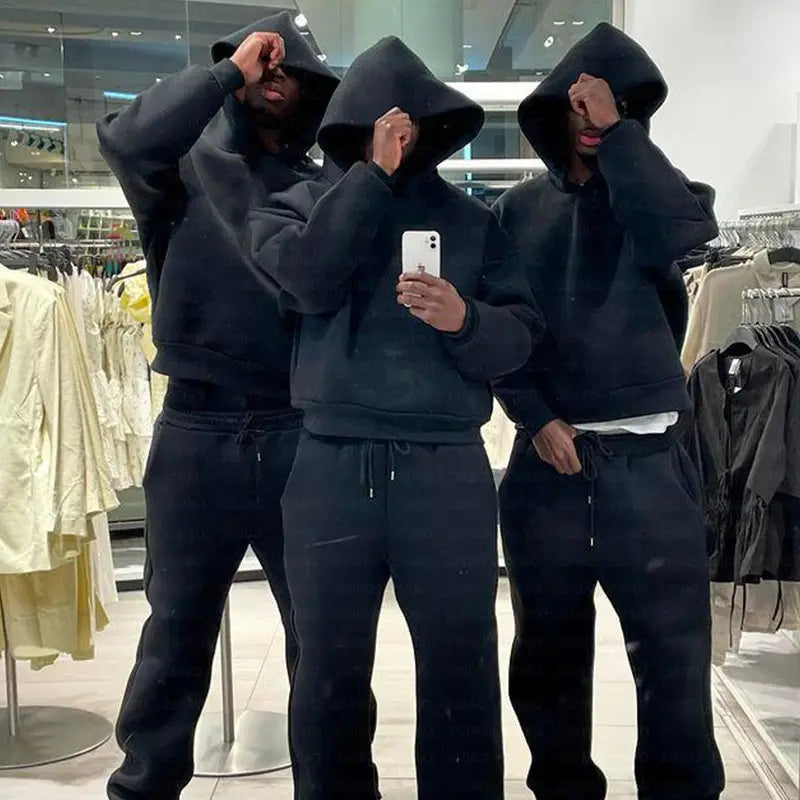 Ensemble sweat à capuche oversize unisexe streetwear et pantalon de survêtement