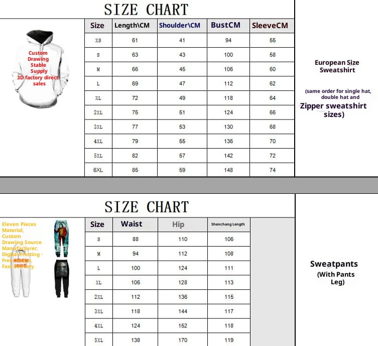 Ensemble deux pièces décontracté et sport pour homme, comprenant un sweat-shirt et un pantalon, composé d’un hoodie blanc avec une bordure noire autour de la capuche, et d’un motif personnalisé imprimé en 3D sur le devant.