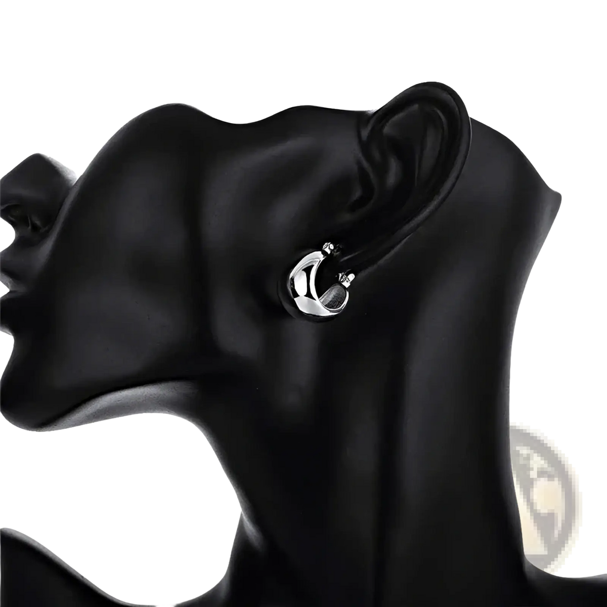 925 sterling silver minimalist hoop earrings in silver tone with sleek modern design and subtle texture