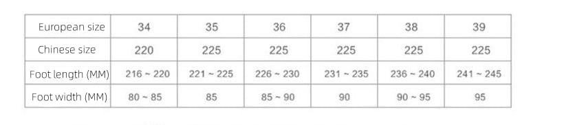 The table displays European and Chinese shoe sizes with corresponding foot length and width measurements in millimeters for suede British style casual lace up leather shoes.