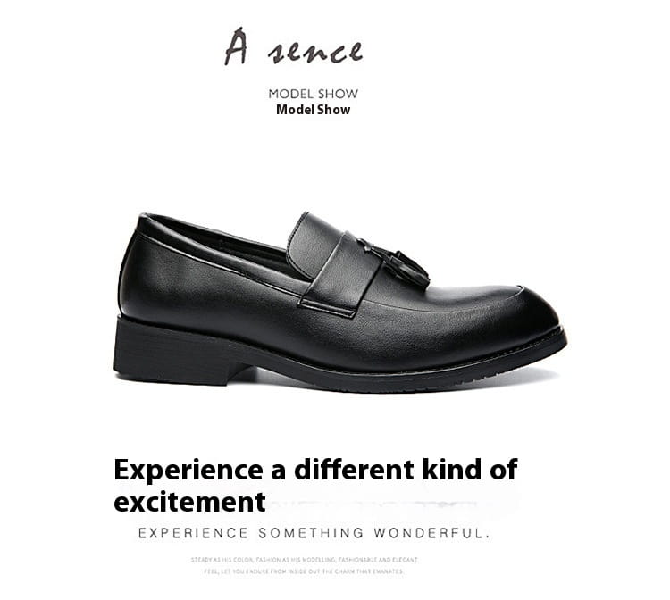 Mocassins en cuir à gland poli pour hommes