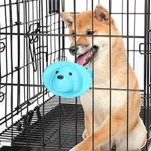 Dog Crate Slow Feeder Rubber Lick Pad Training Tool
