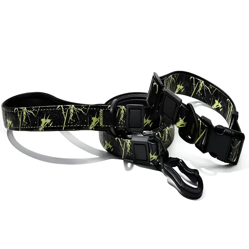 Waterproof Pvc Dog Leash and Collar Set Small