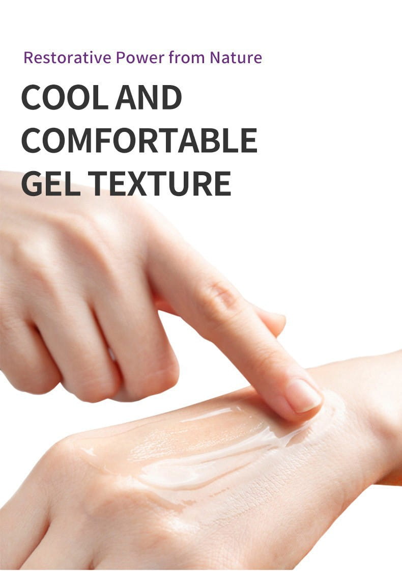 a translucent gel-like niacinamide whitening toothpaste for men and women 100g being applied to skin with a cool and comfortable texture