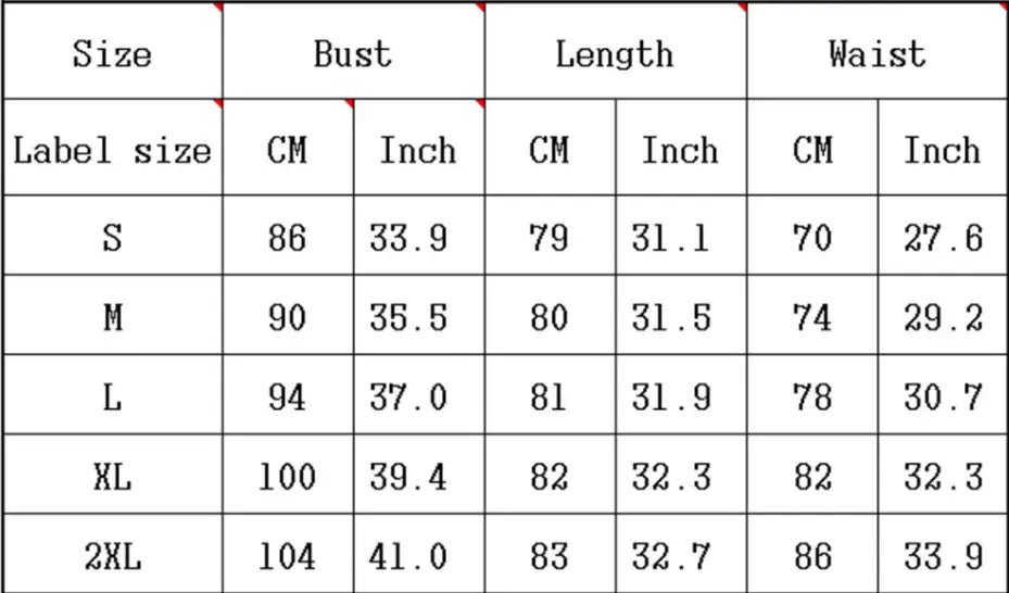 Size chart for the gold sequin deep v mini dress with sheer long sleeves displaying measurements in centimeters and inches for sizes s through 2xl.