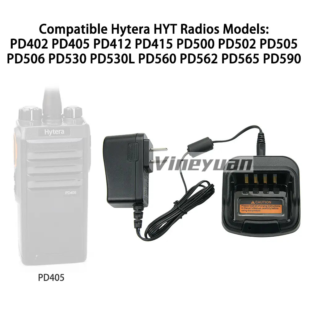 Schwarzes Kunststoff-Hytera-Hyt-ch10a07-Desktop-Akkuladegerät und Ladeadapter für das Funkgerät PD405, Artikeltyp
